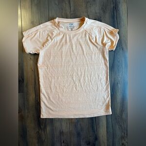 Athleta Girl Peach Crewneck Short Sleeve Athletic Tee Shirt Size XL